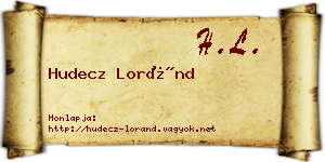 Hudecz Loránd névjegykártya