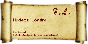 Hudecz Loránd névjegykártya